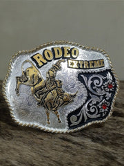 Fivela Country Master Dourada Prata Western Bull Rider Agro