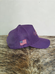 Boné Country Tx Farm Original Logo Escrito Roxo