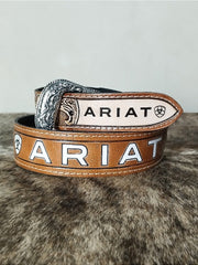 Cinto Ariat Marrom Country Bordado 100% Couro Legítimo Agro