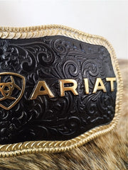 Fivela Ariat Country 11cm Western Premium Quadrado Preto