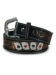 Cinto Country Cavalgada Texano Cowboy Preto Marrom Baralho