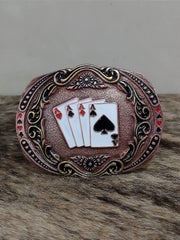 Fivela Country Baralho Bronze Western Rodeio Cowboy Barretos