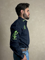 Camisão Masculina Radade Bordada Cowboy Manga Comprida Agro