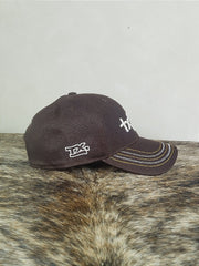 Boné Country Texas Farm Feminino Original Aba Curva Café