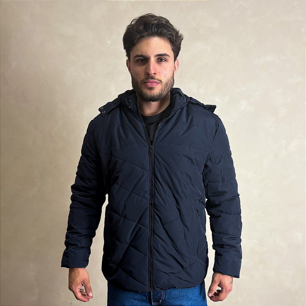 Jaqueta Masculina Puffer Blusa De Frio Inverno Com Capuz