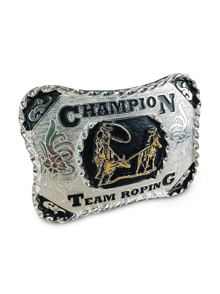 Fivela Estilo Country Team Roping Metal Cavalo Cavalgada Top