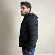 Jaqueta De Frio Intenso Casaco Forrado Estiloso Puffer Preto