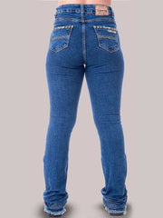 Calça Jeans Country Feminina Bordada Tradicional Texas Farm