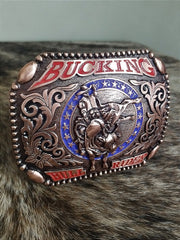 Fivela Master Bucking Bull Rider Cowboy Country Bronze