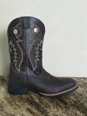 Bota Texana Masculina Texas Rodeo Couro Cowboy Original Café