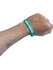 Pulseira Country Texas Farm Silicone Original Azul Turquesa