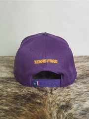 Boné Country Tx Farm Original Logo Escrito Roxo