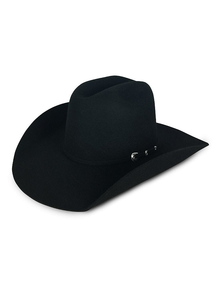 Chapéu Country Preto Aba 10 Lã Feltro Rodeio Cowboy Eldorado