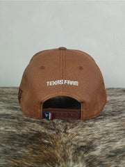 Boné Country Texas Farm Feminino Original Aba Curva Marrom