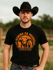Camiseta Tx Moda Country Preta Agro Rodeio Manga Curta