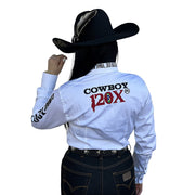 Camisete Feminina Country Manga Comprida Bordada Tx Cowboy 120x
