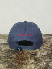 Boné Country Texas Farm Original Aba Curva Cinza e Vermelho
