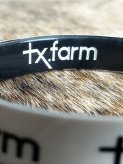Pulseira Country Texas Farm Silicone Dupla Preto e Branco