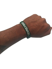 Pulseira Country Texas Farm Silicone Original Verde e Branco