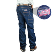 Calça Jeans De Trabalho Masculina Carpinteira Reforçada Boiadeiro