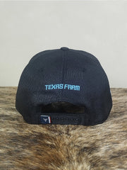 Boné Country Texas Farm Feminino Original Aba Curva Preto