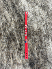 Pulseira Country Silicone Ariat Vermelho Premium Western Top