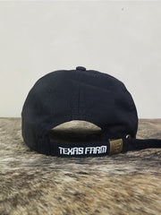 Boné Country Texas Farm Original Dad Hat Preto Logo