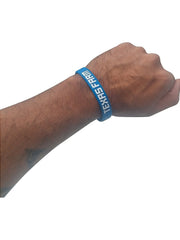 Pulseira Country Texas Farm Silicone Original Azul e Branco