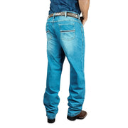 Calça Jeans 100% Algodão Country Bordada Reforçada Texas Road