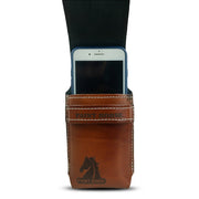 Bainha Couro Capa Porta Celular Cinto Rústica Country Agro
