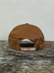 Boné Country Texas Farm Original Dad Hat Aba Curva Marrom