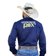 Camisa Country Masculina Bordada Rodeio Comitiva Tx Cowboy 120x