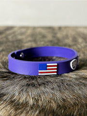 Pulseira Country Silicone Ariat Roxo Púrpura Ajustável Agro