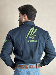 Camisão Masculina Radade Bordada Cowboy Manga Comprida Agro