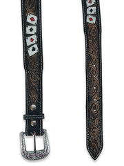 Cinto Country Cavalgada Texano Cowboy Preto Marrom Baralho