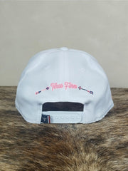 Boné Country Texas Farm Feminino Original Aba Curva Branco