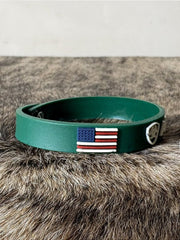 Pulseira Country Silicone Ariat Verde Western Rodeio Cowboy