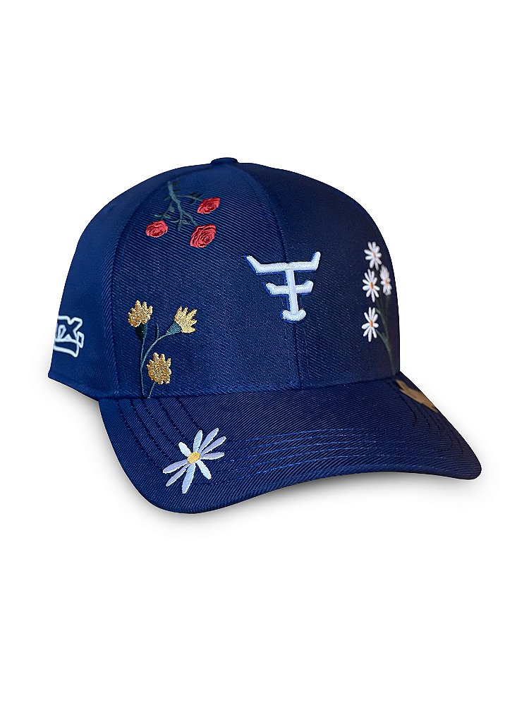 Boné Country Feminino Original Aba Curva Florido Texas Farm