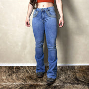 Calça Jeans Feminina Flare West Country Texana Farm Clara