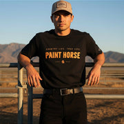 Camiseta Masculina Preta Country Manga Curta Paint Horse