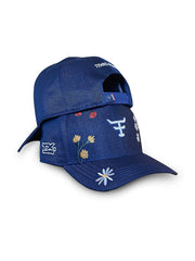 Boné Country Feminino Original Aba Torta Florido Texas Farm