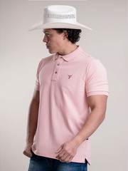Camiseta Texas Farm Polo Masculina Original Tx Rosa Claro
