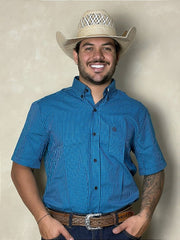 Camisa Country Xadrez Manga Curta Masculina Western Texas