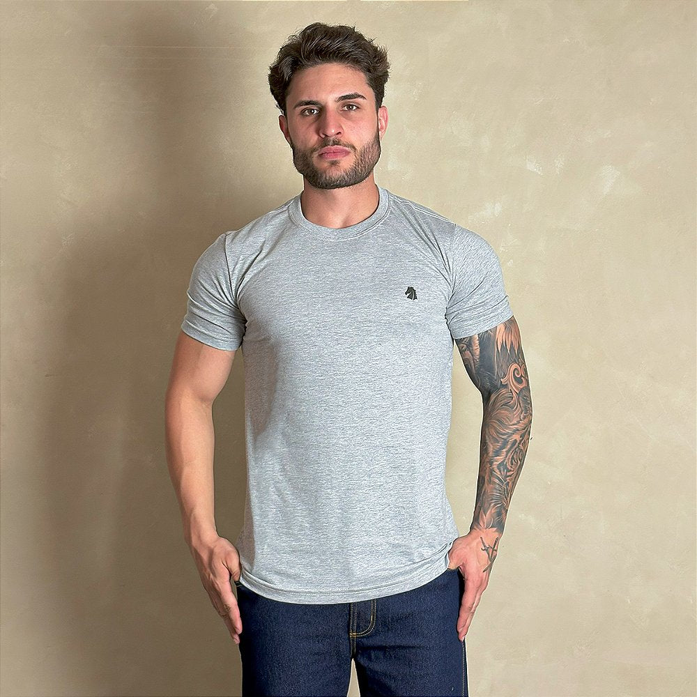 Camiseta Masculina Country Cinza Algodão Agro Paint Horse