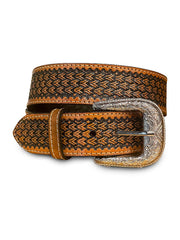 Cinto Country Cowboy Rodeio Marrom Claro Escuro Escamado