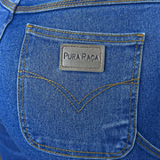 Calça Jeans Feminina Country Carpinteira Cintura Alta Texas