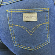 Calça Jeans Feminina Flare Bootcut Cintura Alta Lycra Pura Raça
