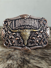 Fivela Long Horn Bronze Master Cowboy Country Estilo Western