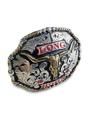 Fivela Estilo Country Long Horn Metal Cavalo Cavalgada Top