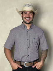 Camisa Country Xadrez Manga Curta Masculina Western Texas